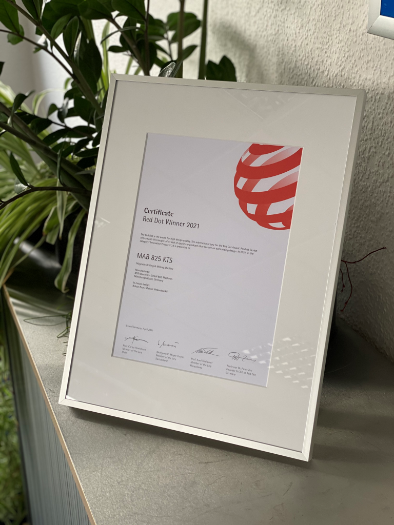 Red Dot Award Certificate